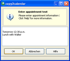 Copy2Calendar calendar addin for Outlook