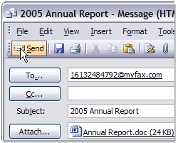 MyFax with Outlook Fax Plugin