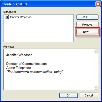 Create Outlook vCard Signatures